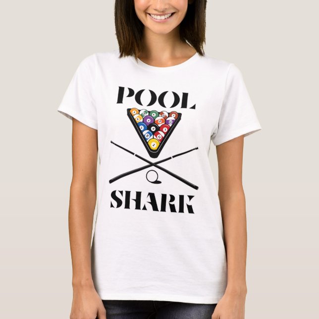 Funny Pool Shark Shirt Art-billiards And Pool  (Front)