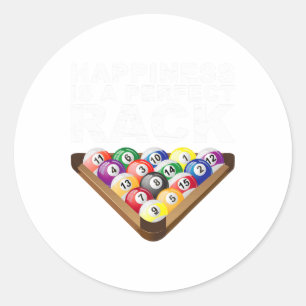 Funny Pool Snooker Perfect Rack Billiards 8  Classic Round Sticker