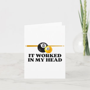Funny Pool Stick Pool Billiards Card