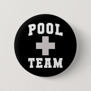 Funny Pool Team Beach Cruise Swim Scu Beaching Vac 6 Cm Round Badge