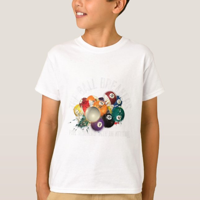Funny Pool The Ball Breakers Pool With Attitude  T-Shirt (Front)