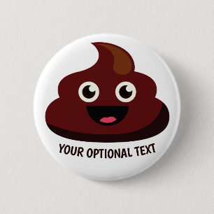Funny Poop button 3 : joyful