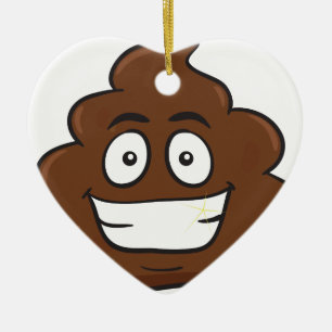 funny poop emoji ceramic tree decoration