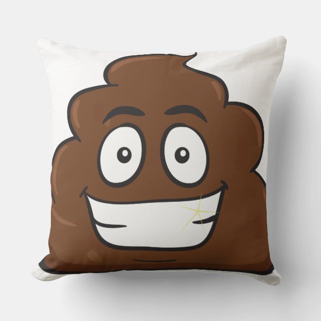 funny poop emoji cushion (Front)