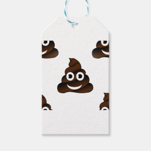 funny poop emoji gift tags