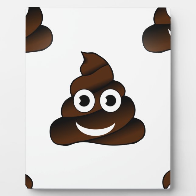 funny poop emoji plaque (Front)