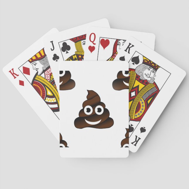 funny poop emoji playing cards (Back)