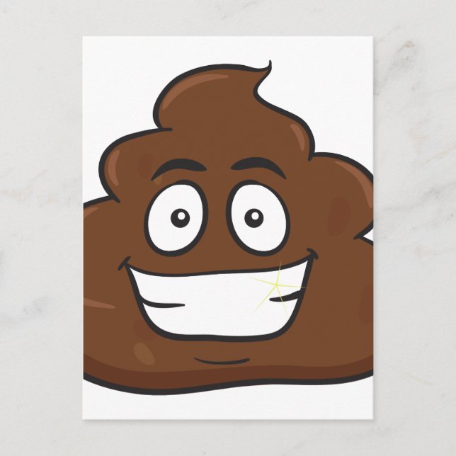 funny poop emoji postcard (Front)