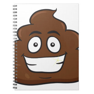 funny poop emoji spiral notebook