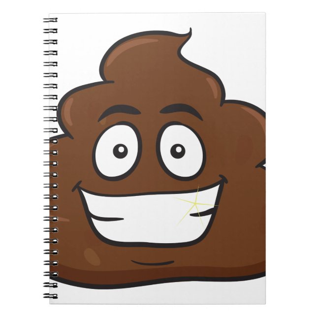 funny poop emoji spiral notebook (Front)