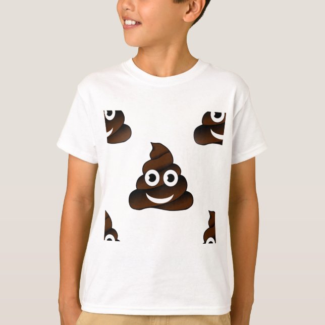funny poop emoji T-Shirt (Front)