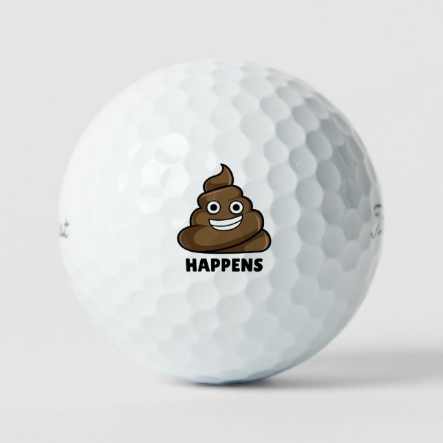 Funny Poop Gift Golf Balls (Front)