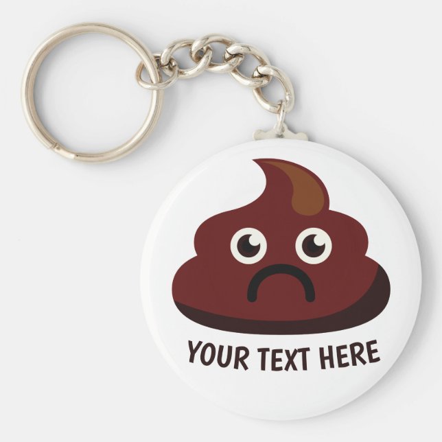 Funny Poop key chain 1 : sad (Front)