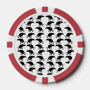 Funny Pooping Dog Pattern Poker Chips