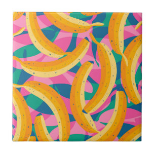 Funny pop art bananas pattern. tile