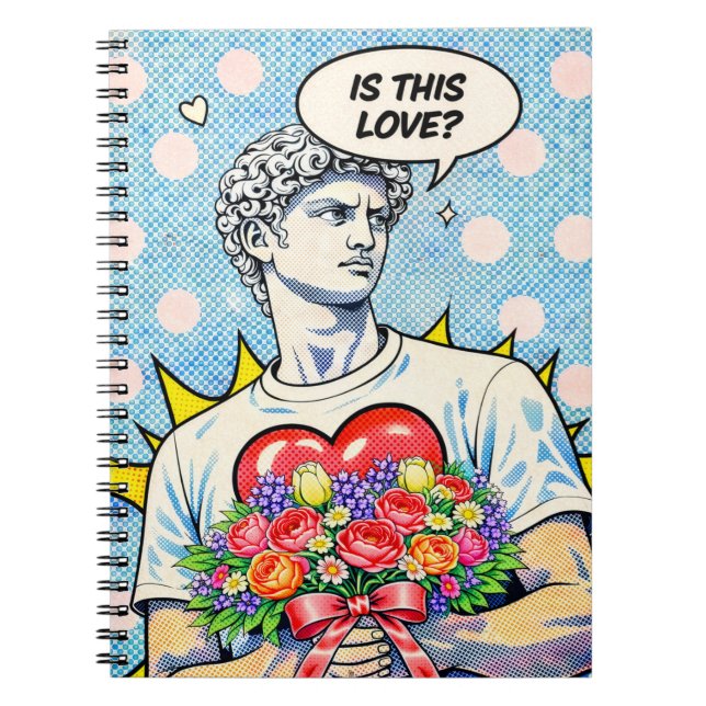 Funny Pop Art Love Notebook (Front)
