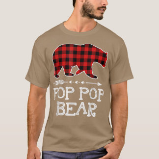 Funny Pop Pop Bear Matching Family Christmas Bear T-Shirt