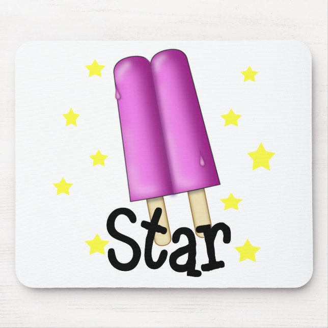 Funny Pop Star Girl Mouse Pad (Front)