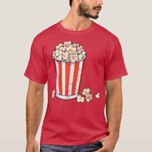 Funny popcorn bag movie theatre family movie night T-Shirt