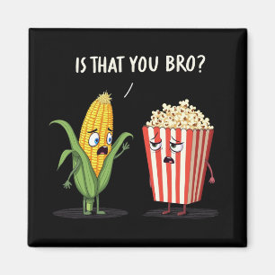 Funny Popcorn Cute Kawaii Style Popped Pop-Corn Magnet