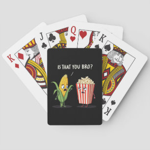 Funny Popcorn Cute Kawaii Style Popped Pop-Corn Playing Cards