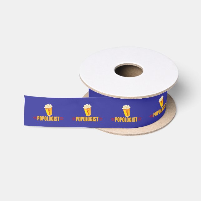 Funny Popcorn Lover's Satin Ribbon (Spool)