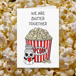 Funny Popcorn Pun   Happy Anniversary Card