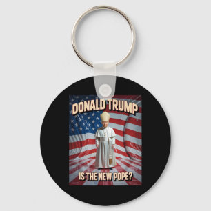 Funny Pope And President Donald Trump  Key Ring