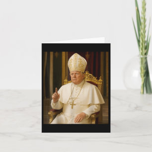 Funny Pope Trump Tee Card