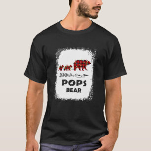 Funny Pops Bear Matching Family Christmas Bear Red T-Shirt