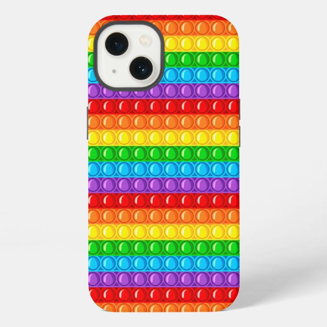Funny Pops - Pop it Colourful Rainbow iPhone Case (Back)
