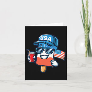 Funny Popsicle 4th Of July Shirt Patriotic America Card