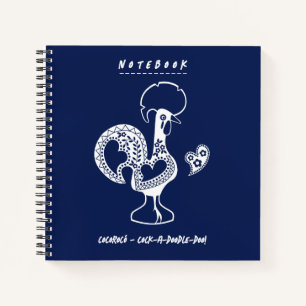 Funny Portuguese Rooster Modern Silhouette Notebook
