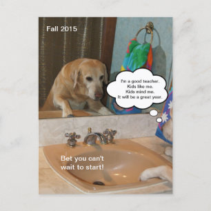 Funny Positive Affirmation Postcard for Teacher