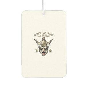 Funny Possum Jesus Vintage Engraving Shirt Design_ Car Air Freshener