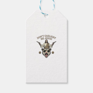 Funny Possum Jesus Vintage Engraving Shirt Design_ Gift Tags