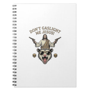 Funny Possum Jesus Vintage Engraving Shirt Design_ Notebook
