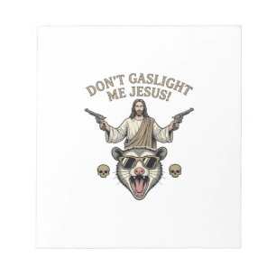Funny Possum Jesus Vintage Engraving Shirt Design_ Notepad
