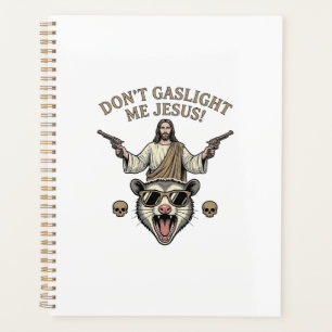 Funny Possum Jesus Vintage Engraving Shirt Design_ Planner