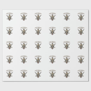 Funny Possum Jesus Vintage Engraving Shirt Design_ Wrapping Paper