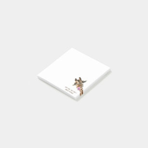 Funny Post-it® Notes Happy Giraffe - Custom Text