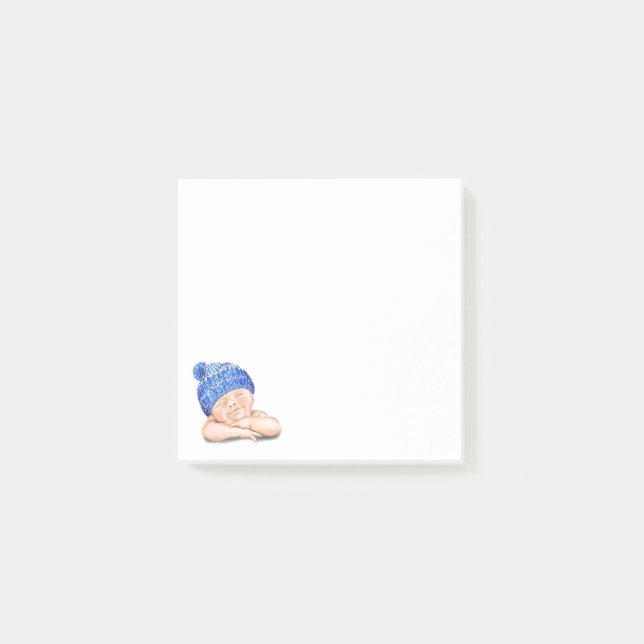 Funny Post it Notes with Happy Sleeping Cute Baby (Front)