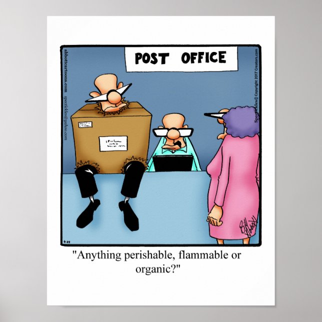 Funny Post Office Mail Humour Poster (Front)