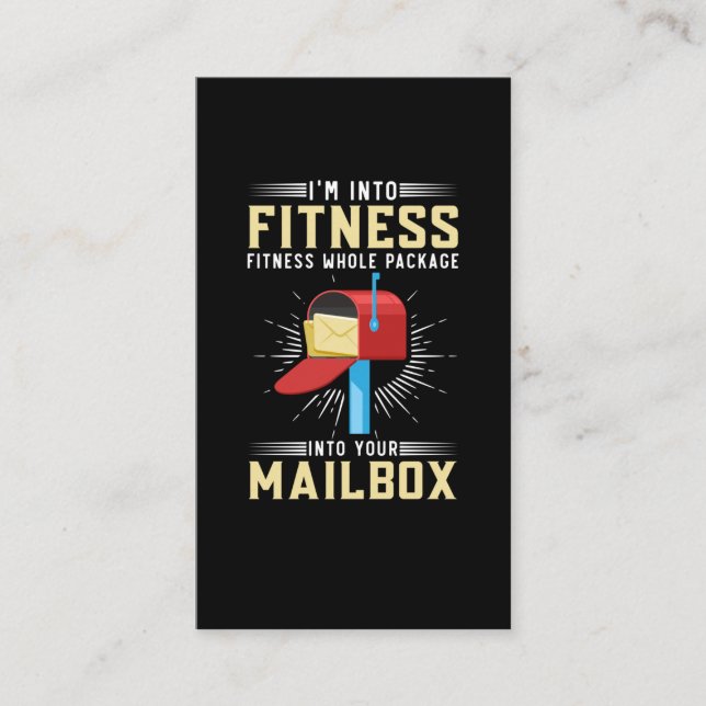Funny Postal Worker Fitness Postman Business Card (Front)