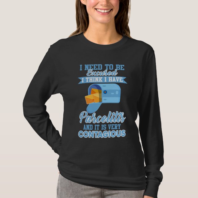 Funny Postal Worker Mailman Mail Carrier Parcel T-Shirt (Front)