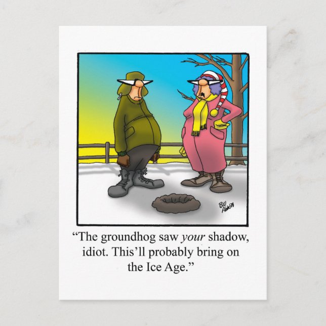 Funny Postcard Groundhog Day (Front)