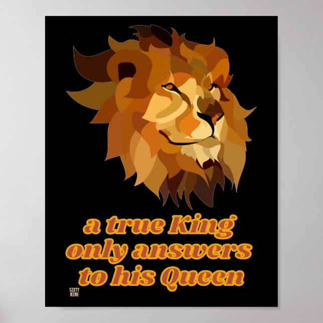 funny poster  "A TRUE KING..." (Front)
