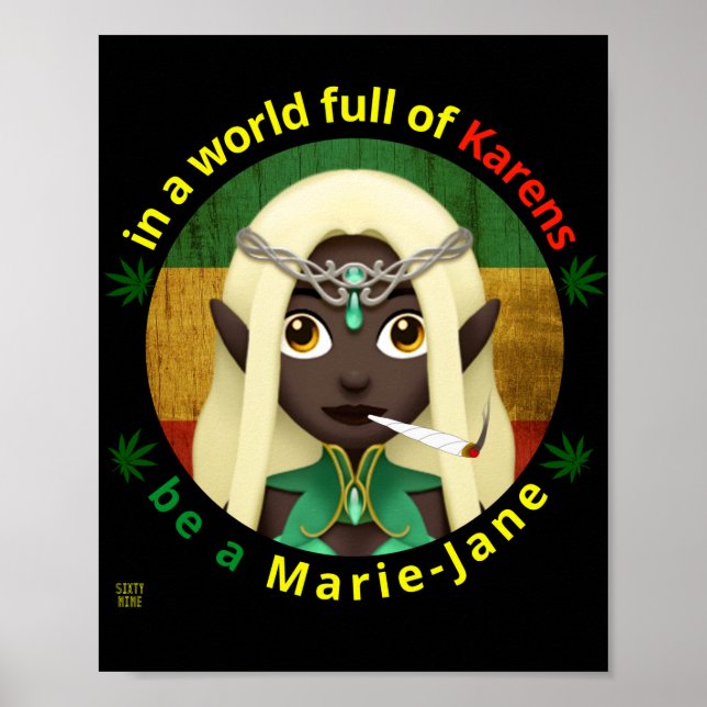 funny poster "BE A MARIE-JANE" (Front)