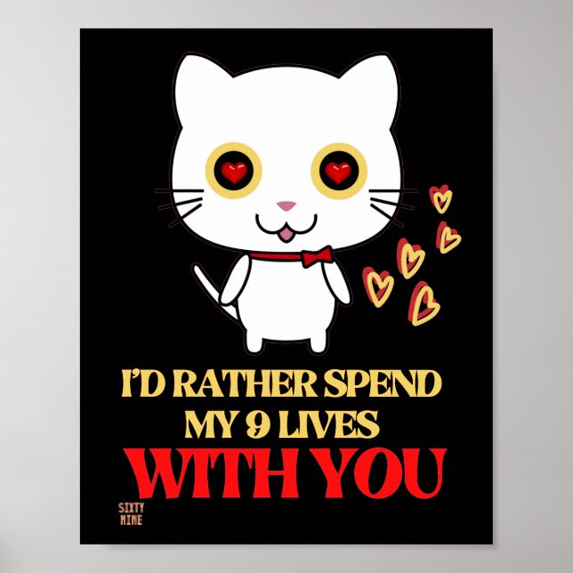 funny poster  "CUTE CAT" (Front)