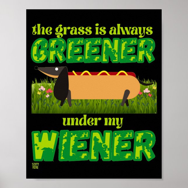 funny poster  "MY WIENER" (Front)